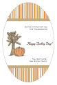 Stripes Thanksgiving Vertical Oval Labels 2.25x3.5